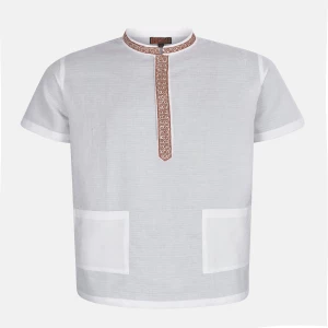White Embroidered Cotton Fatua